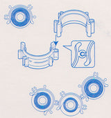 Spoline e clip fermafilo vuote Brother 11,5mm pz. 10