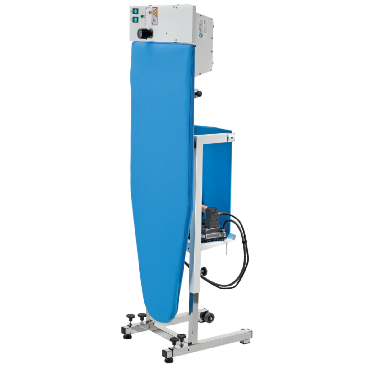 Battistella Ker/2 Tavolo da stiro pieghevole, aspirante, soffiante, riscaldato, regolabile in altezza, con caldaia inox da 3,2 L e ferro da stiro