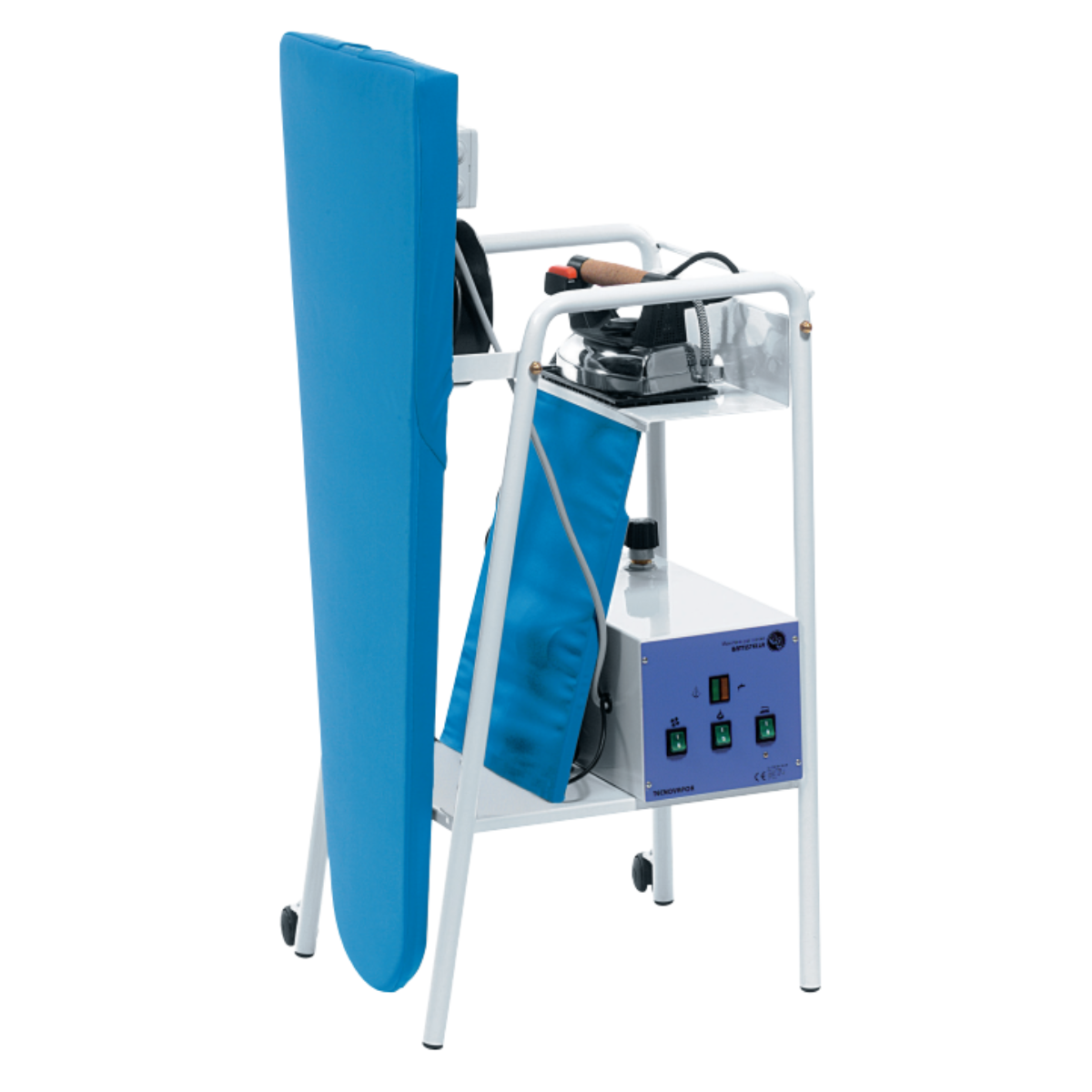 Battistella Tecnovapor Tavolo da stiro pieghevole, aspirante, soffiante, riscaldato, con caldaia da 2,2 L e ferro da stiro