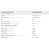 Battistella Vaporsprint Tavolo da stiro pieghevole, aspirante, soffiante, riscaldato, con caldaia da 2,2 L e ferro da stiro