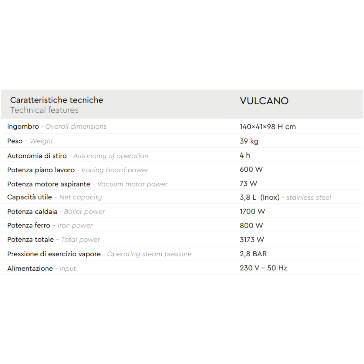 Battistella Vulcano Tavolo da Stiro Aspirante e Riscaldato con Caldaia – Stiratura Professionale