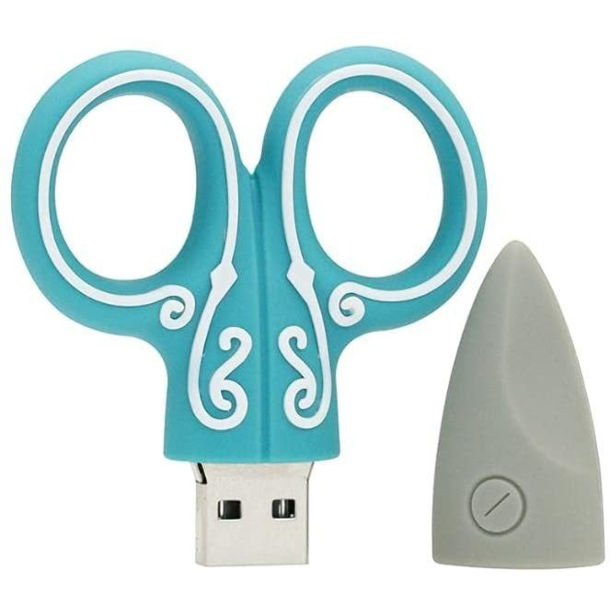 Chiavetta USB 4 GB a Forma di Forbice Azzurra