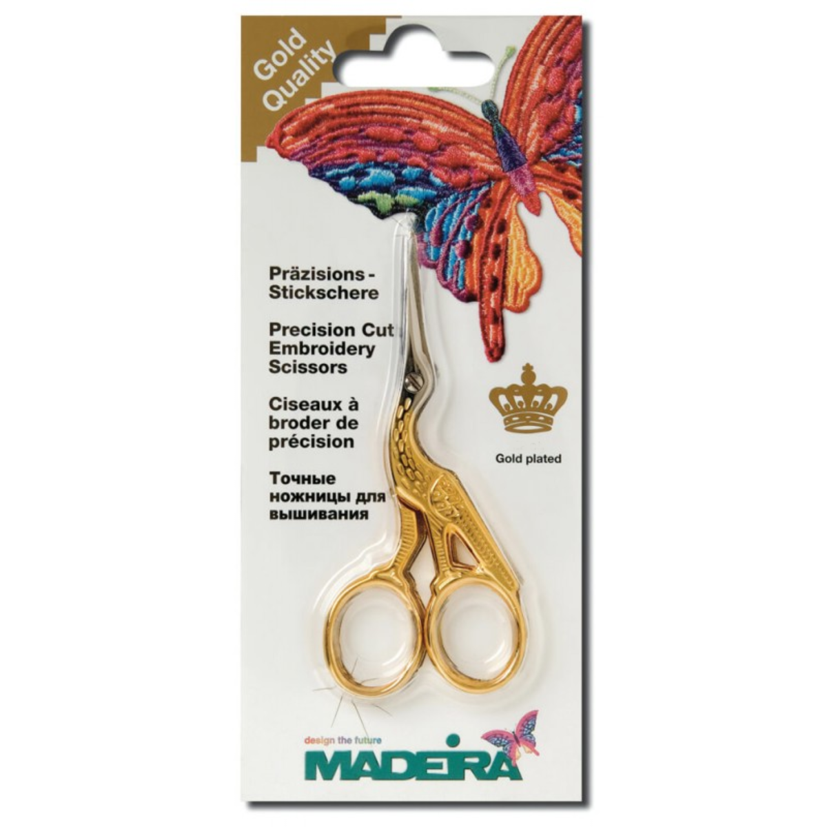 Madeira Forbici da Ricamo Cicogna – Oro 24K 9,5 cm