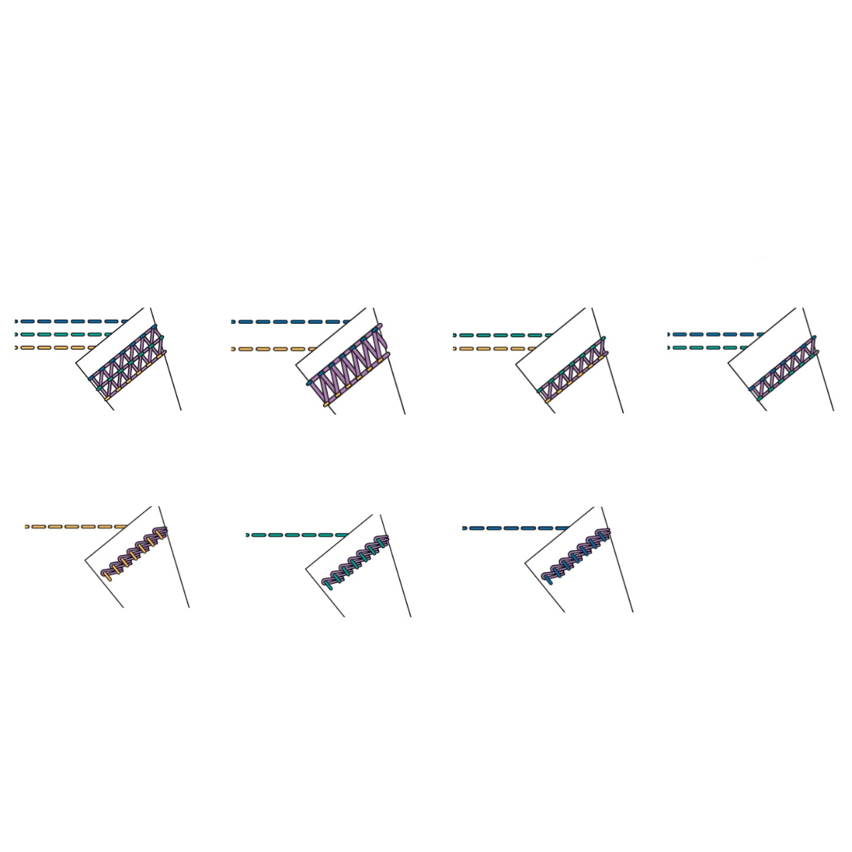 Bernette B 62 AIRLOCK Punto di copertura con infilatura ad aria Cover Stitch