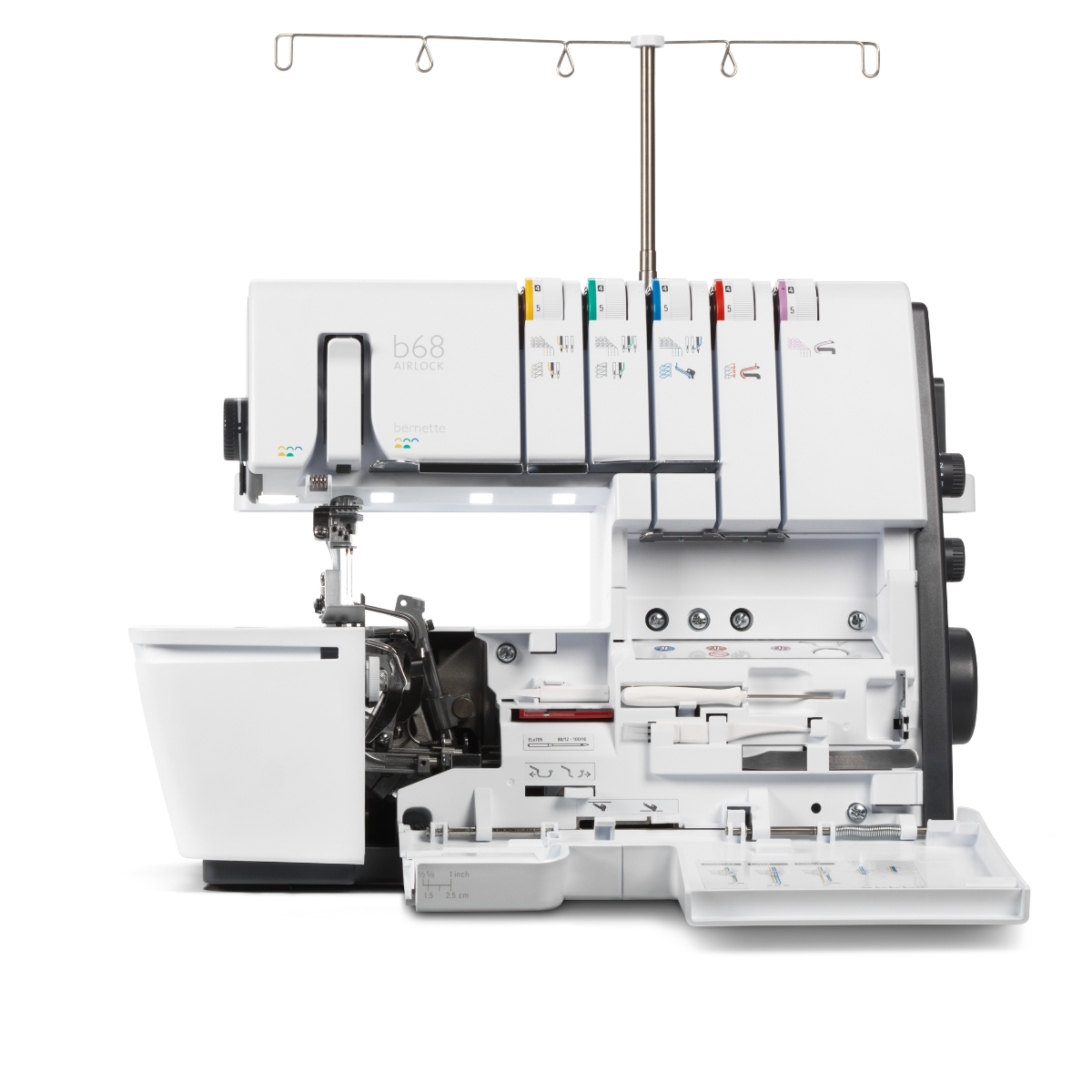 Bernette B 68 AIRLOCK Tagliaecuci + Punto di copertura con infilatura ad aria