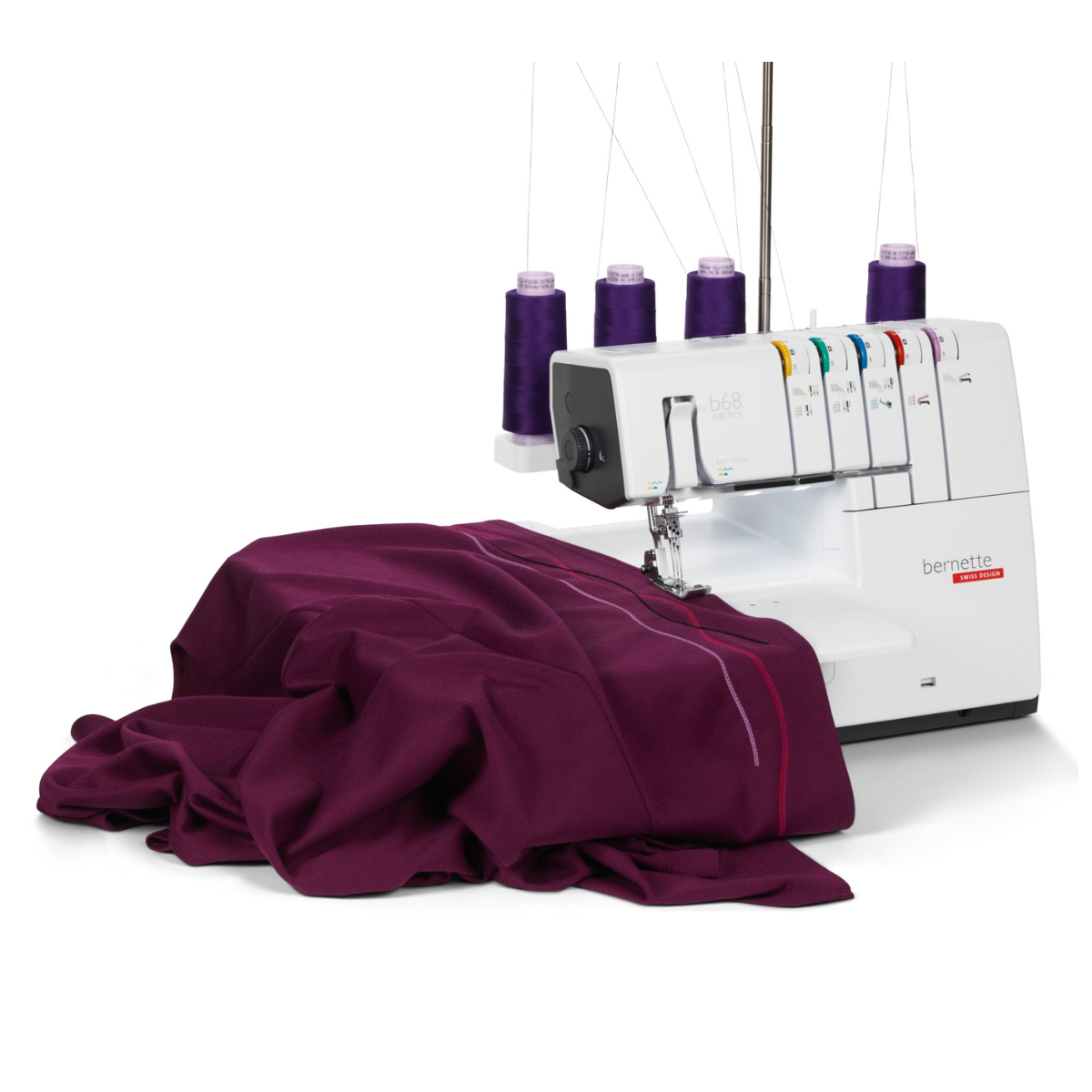 Bernette B 68 AIRLOCK Tagliaecuci + Punto di copertura con infilatura ad aria