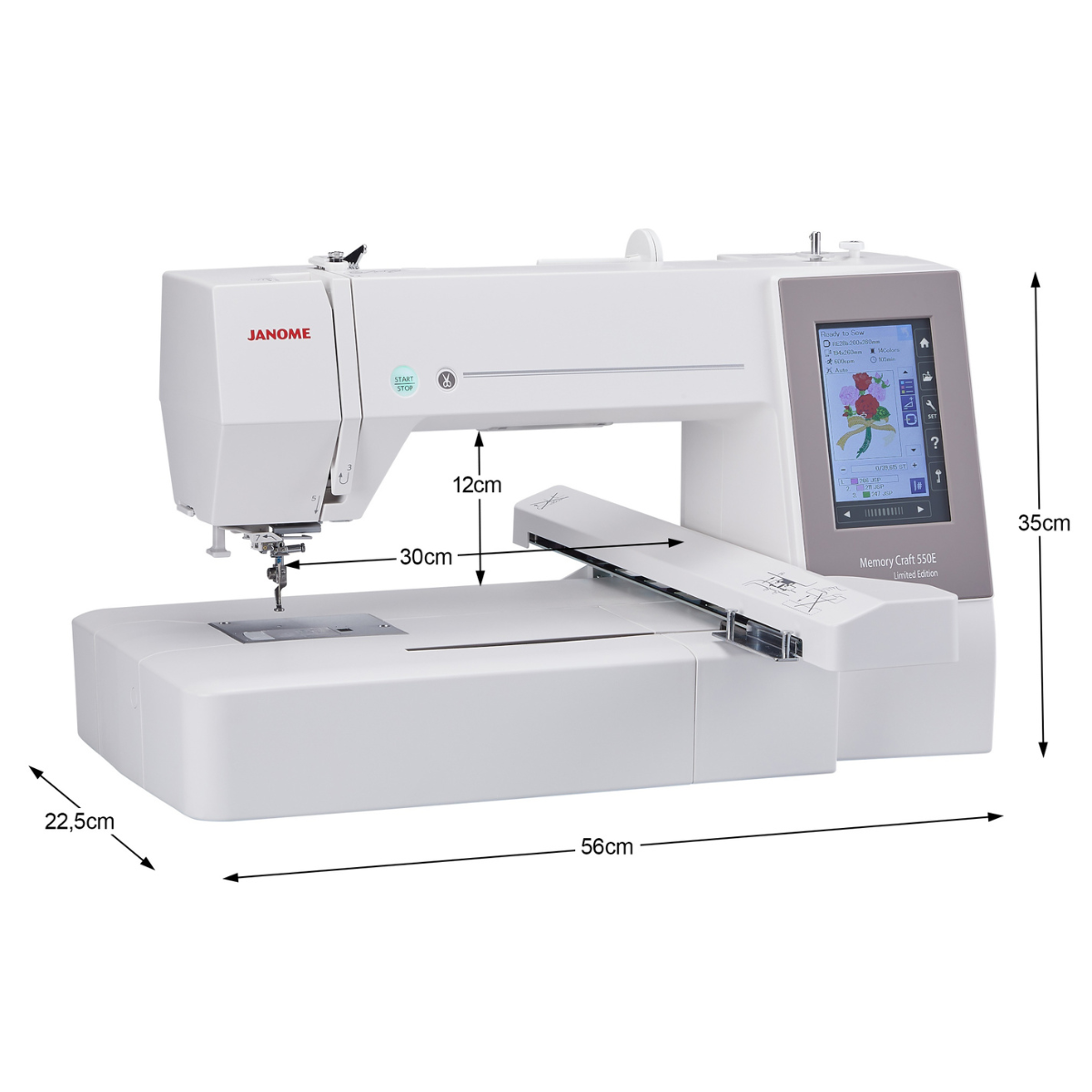 Janome Memory Craft 550 E Limited Edition Macchina da ricamo