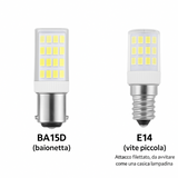 Lampadina LED per Macchine per Cucire / Tagliacuci – Disponibile con Attacco BA15D o E14