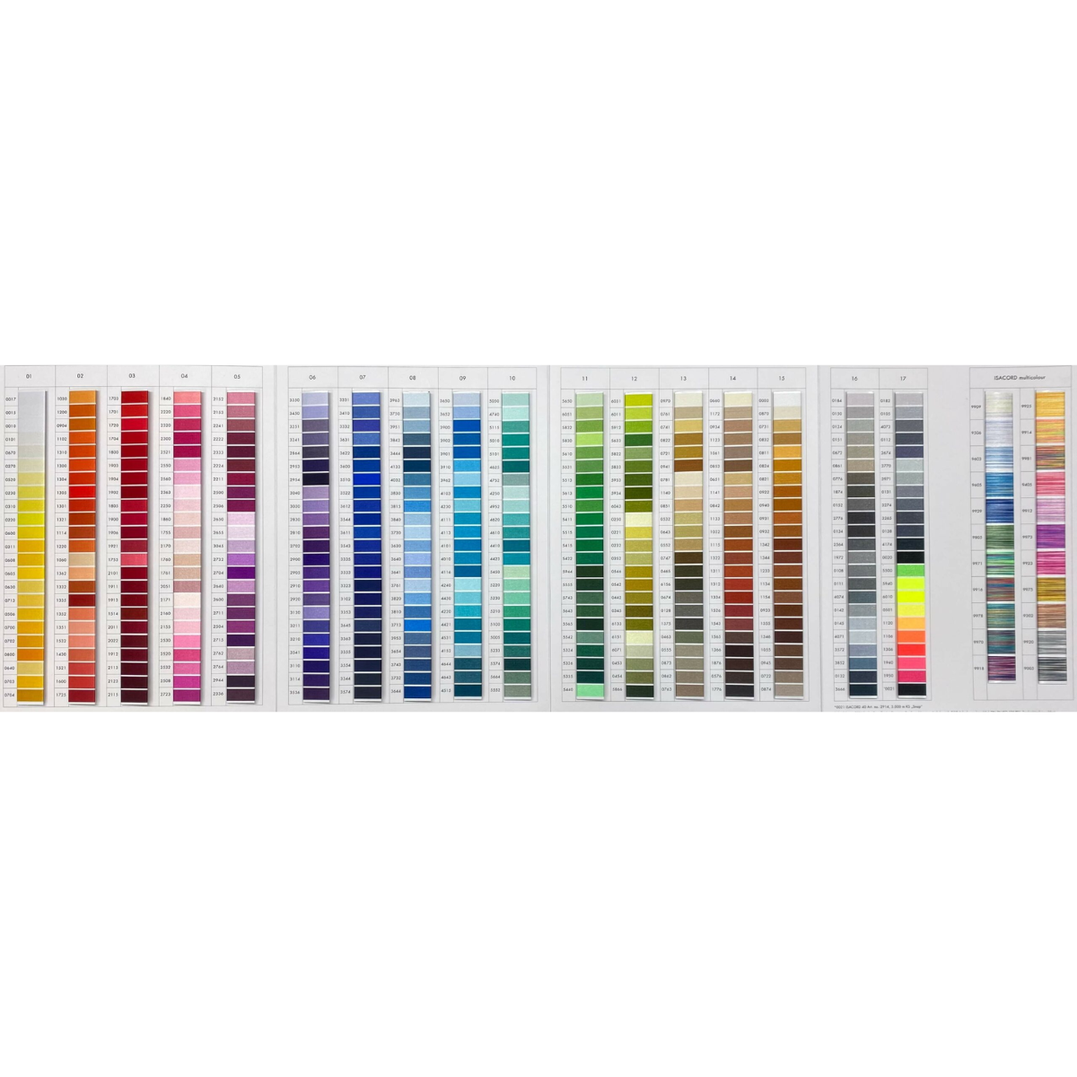 Cartella Colori Isacord Completa