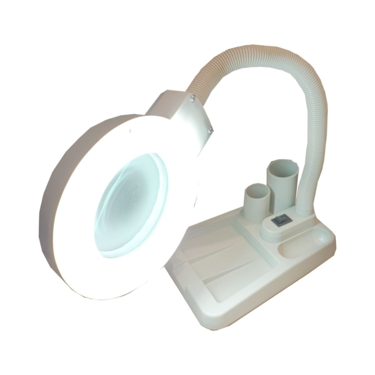 Lampada LED da Tavolo con Lente d’Ingrandimento 5X – Braccio Flessibile e Luce Fredda