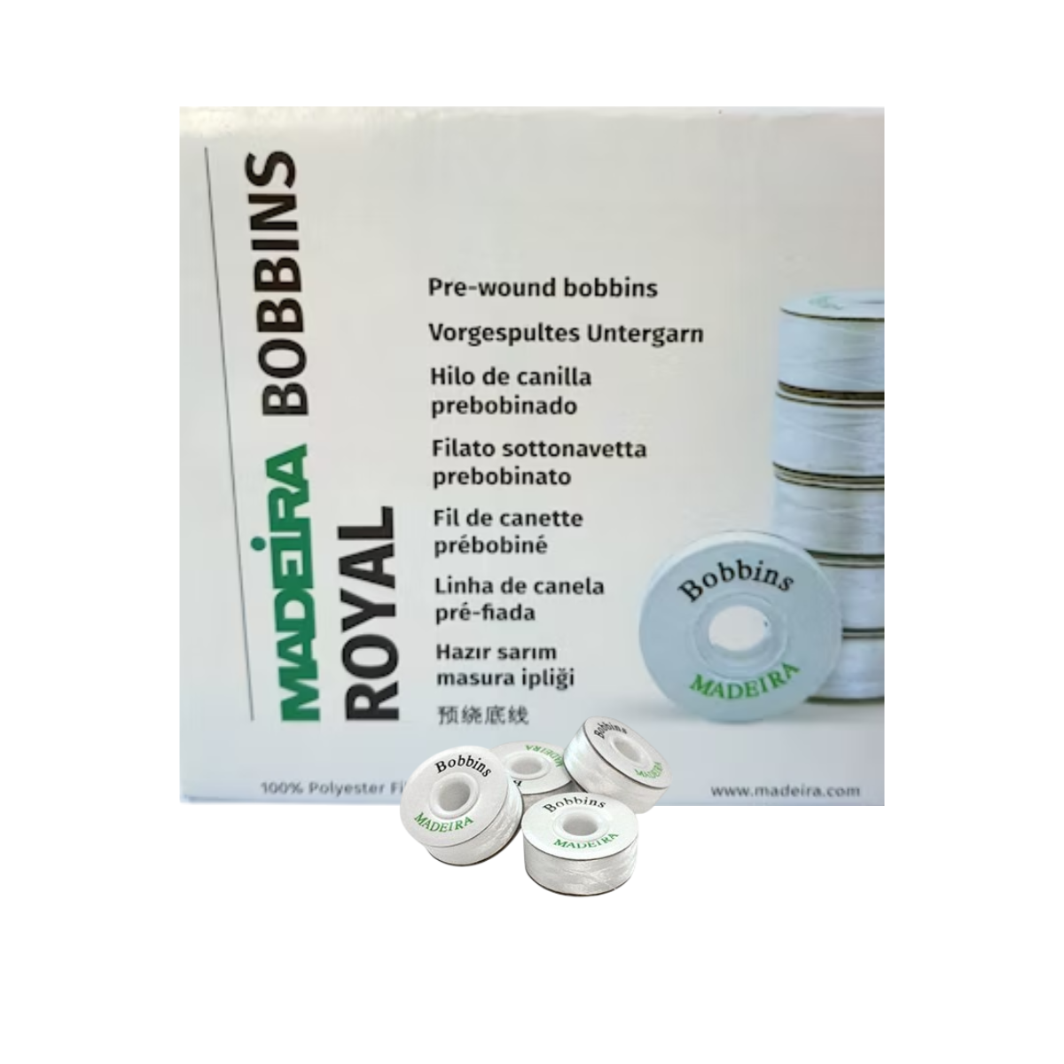 Madeira Spoline Prebobinate 144 pezzi Bianco o Nero