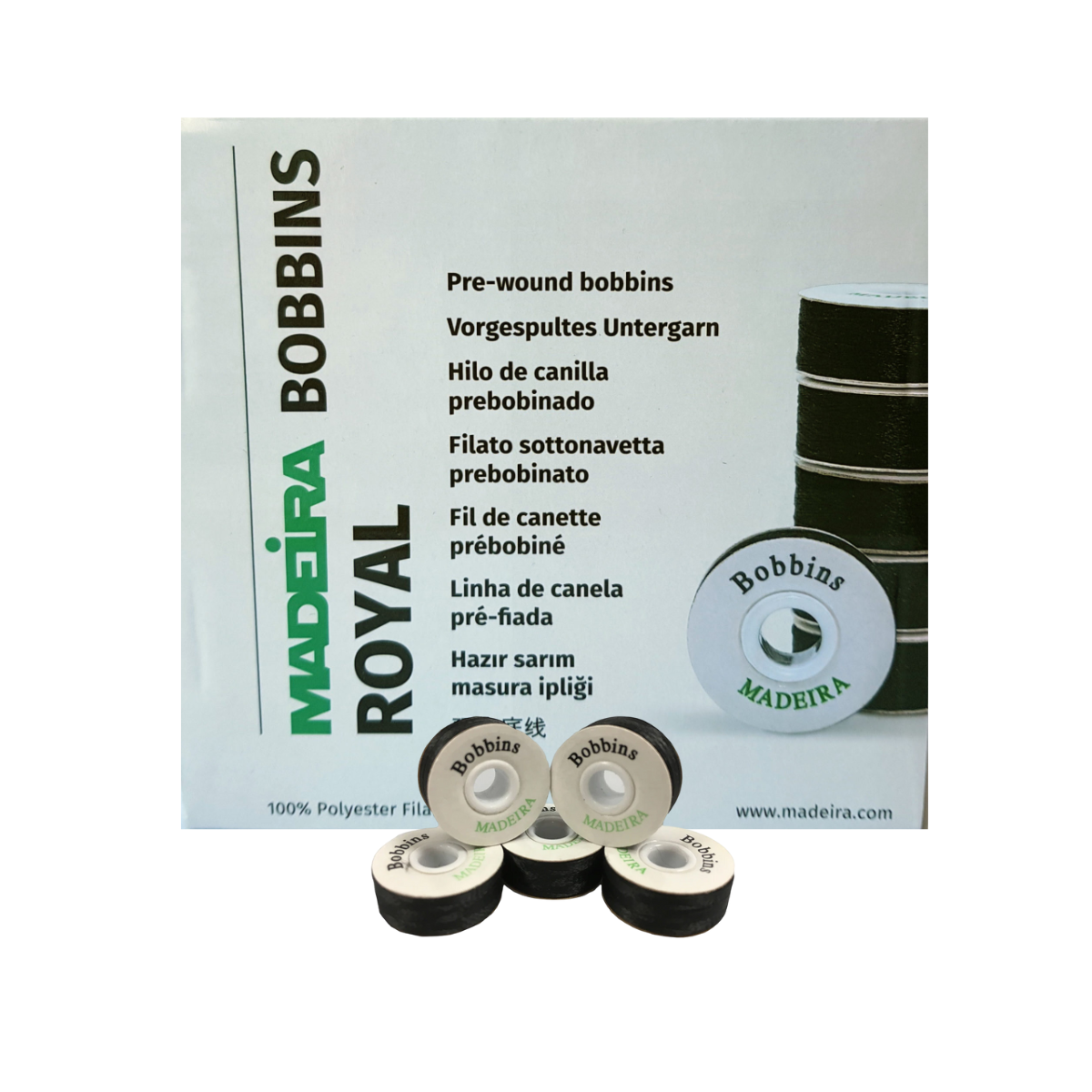 Madeira Spoline Prebobinate 144 pezzi Bianco o Nero