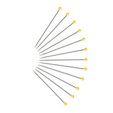 Prym Spilli con Testa di Vetro Gialla – 0,60 x 43 mm – 20 g