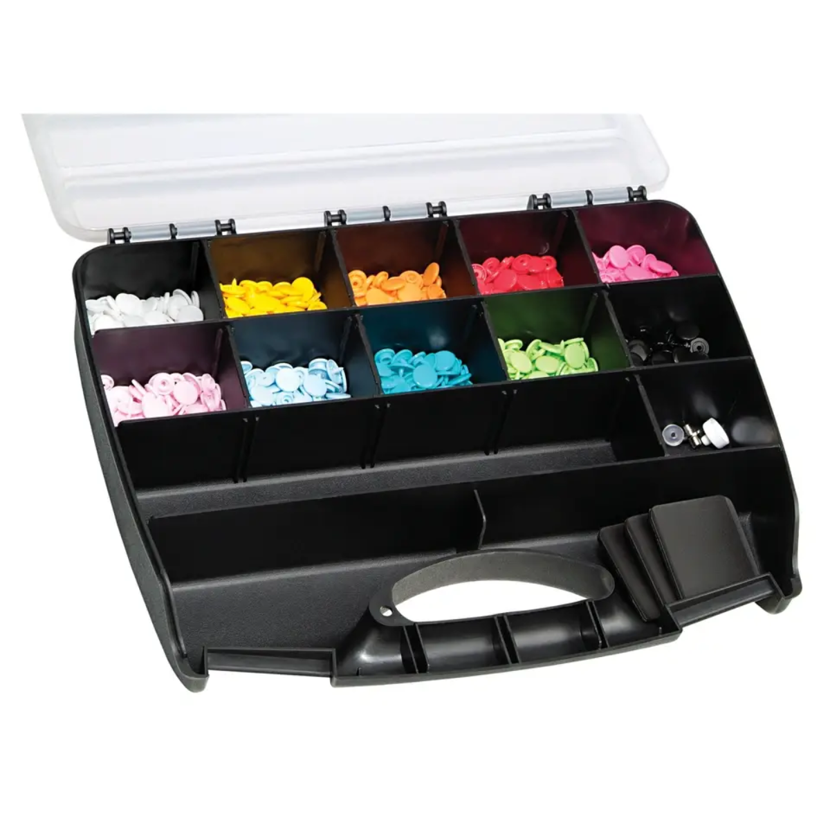 Prym Valigetta  “Color Snaps” – Set completo con 300 bottoni a pressione colorati