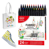 Pennarelli Permanenti per Tessuti – Set 24 Colori