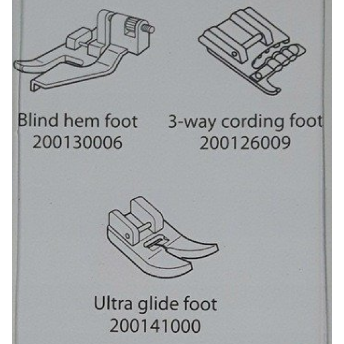Janome Kit 3 Piedini – Attacco 7 mm