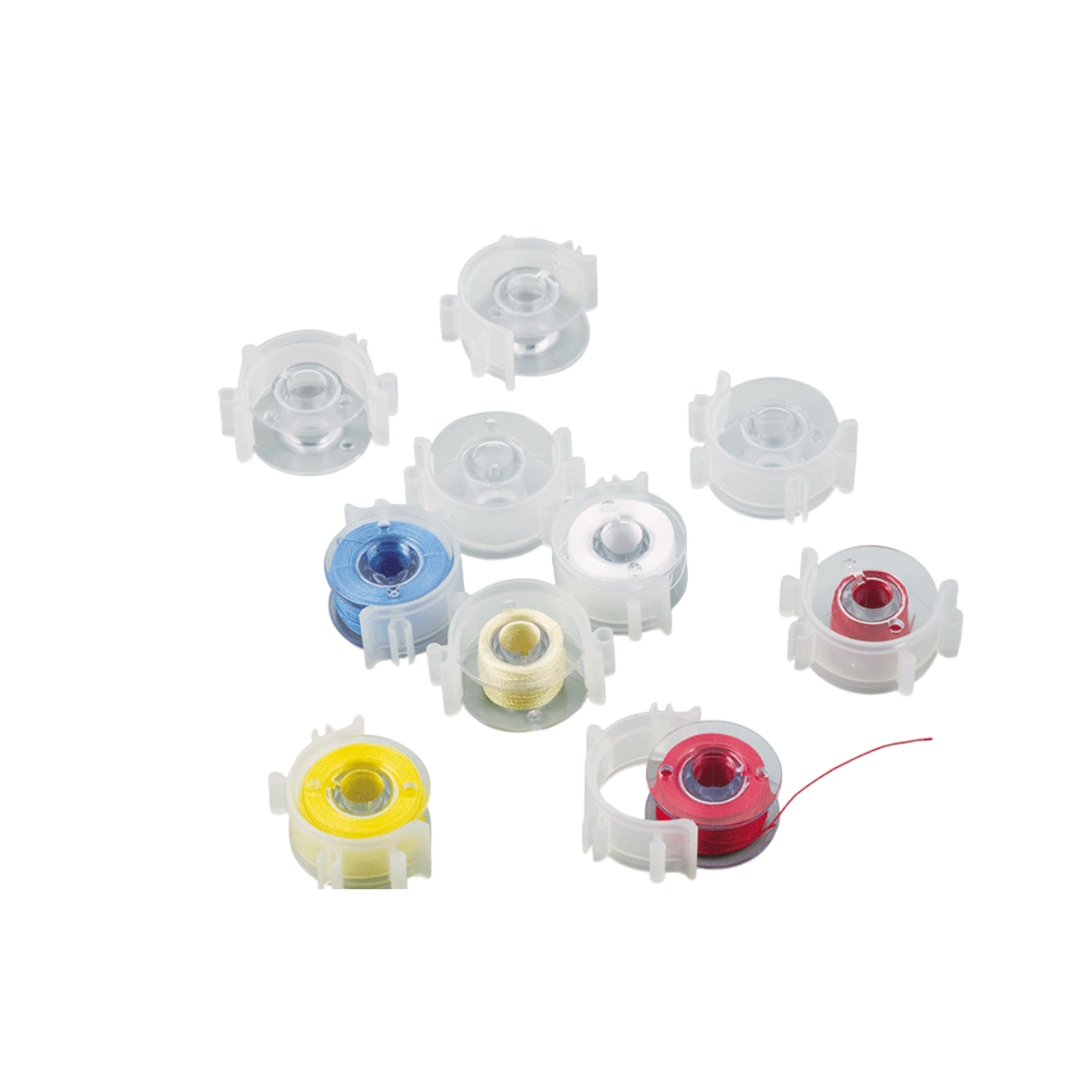 Spoline e clip fermafilo vuote Brother 11,5mm pz. 10