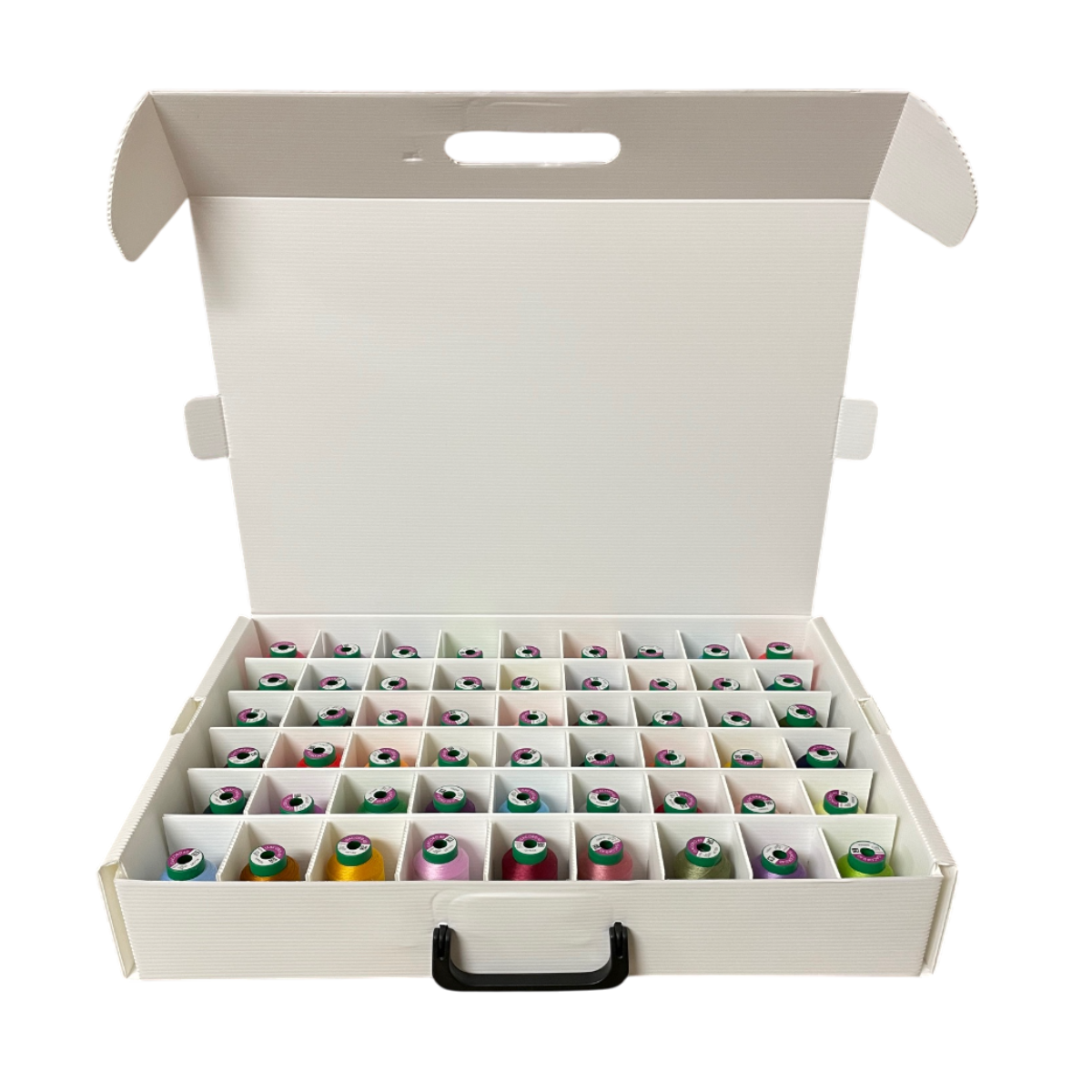 Box con 54 Bobine Isacord da 1000 mt - Kit Filati Isacord 40