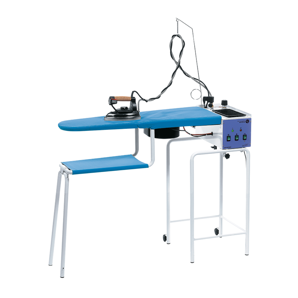 Battistella Vaporsprint Tavolo da stiro pieghevole, aspirante, soffiante, riscaldato, con caldaia da 2,2 L e ferro da stiro