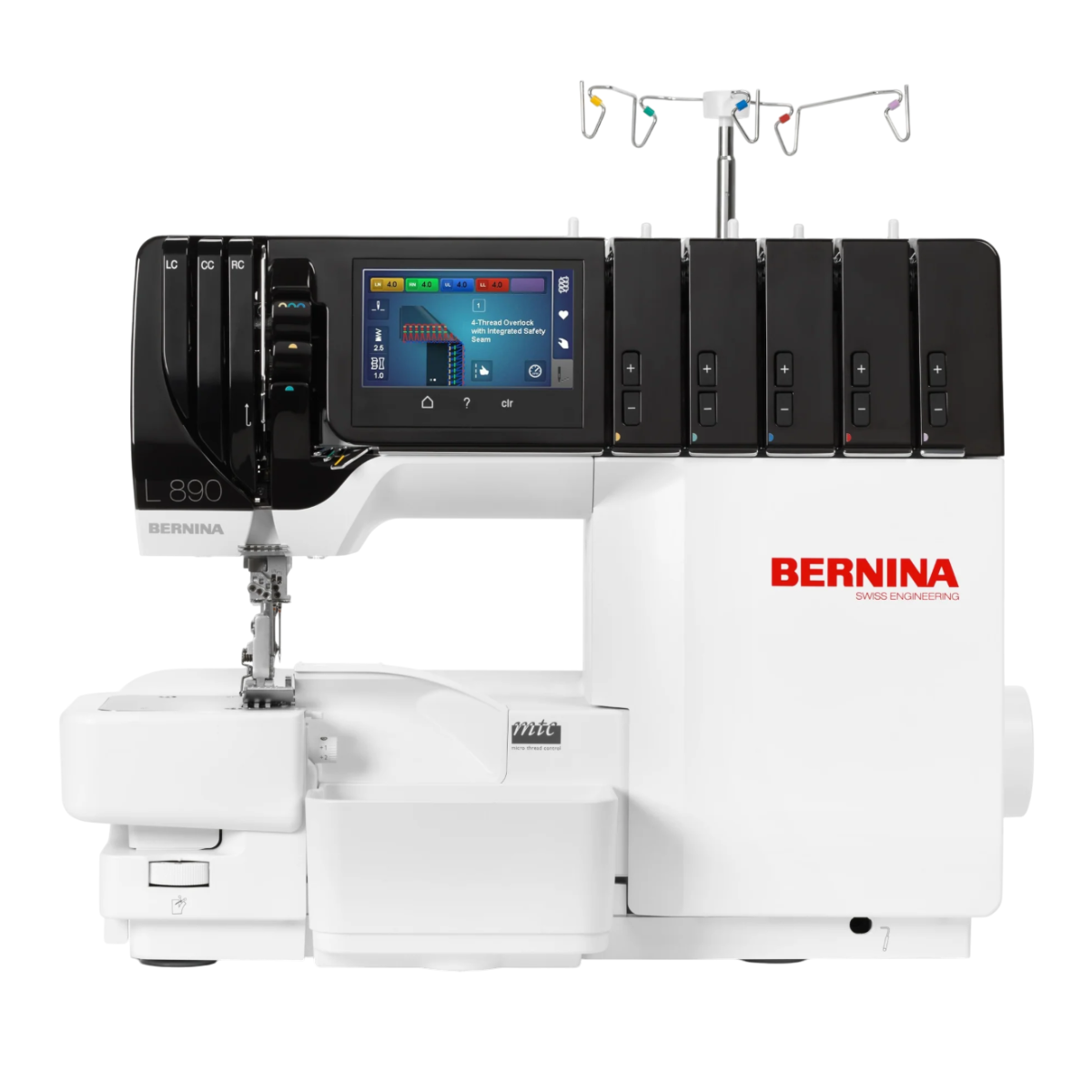 Bernina L 890 Tagliacuci + Punto copertura con infilatura ad aria one-step overlock/cover stitch