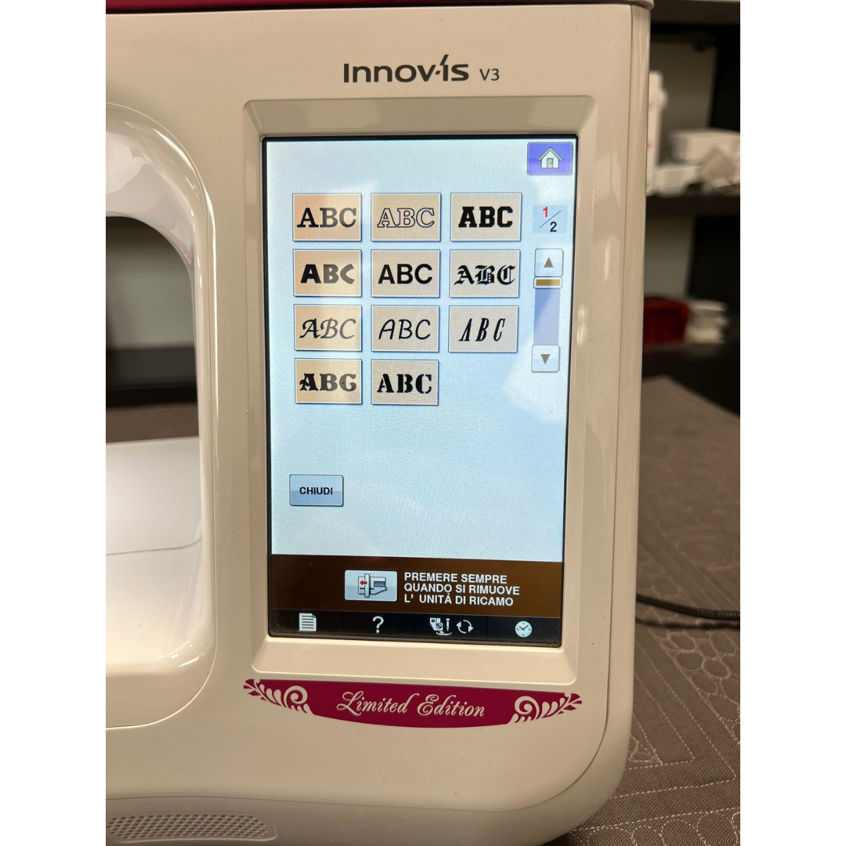 Macchina ricamo Brother Innov-is V3LE Limited Edition - Uso Espositivo