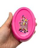 Saponetta Magnetica Porta Spilli – Rosa o Azzurra