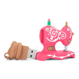 Chiavetta USB 4 GB a Forma di Macchina da Cucire Rosa