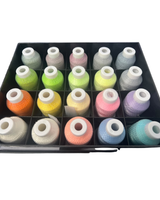 Set 20 coni 1000mt da Ricamo Cambio Colore Effetto Luminosi  Glow in the Dark (model2)