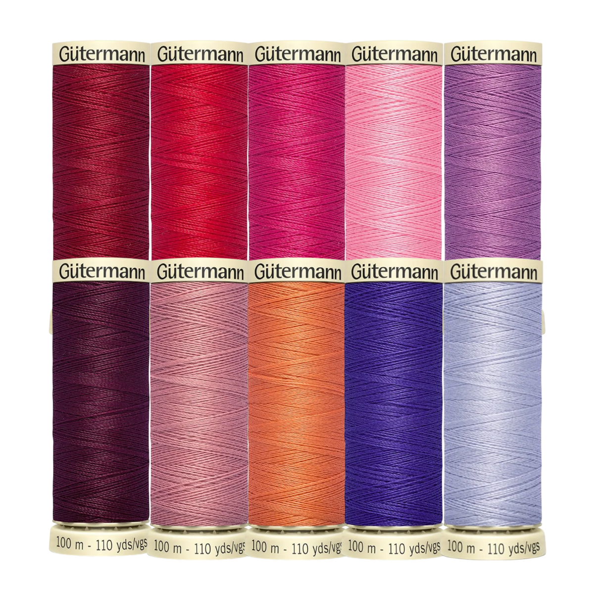 Gütermann Cucitutto – Filo Poliestere 100 m – 100% Poliestere - Rosso, Rosa, Viola, Blu, Azzurro