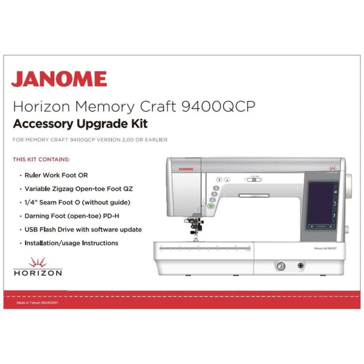 Janome Kit di Aggiornamento Accessori – Janome Memory Craft 9400QCP a 9450QCP