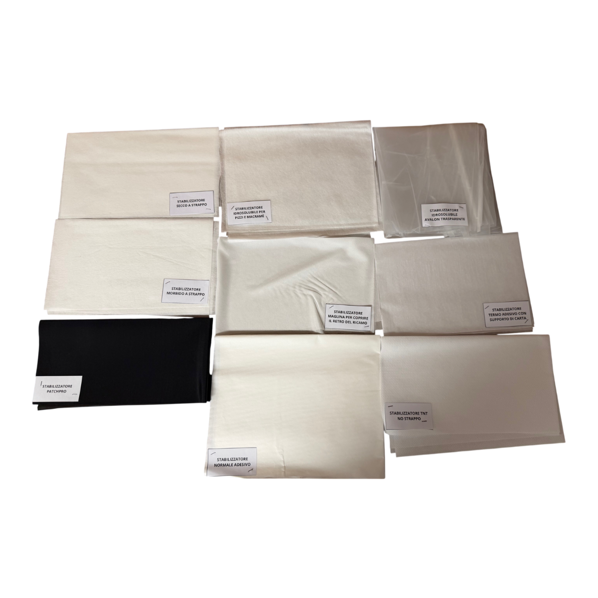 Kit 9 Stabilizzatori per Ricamo – Gnoato Lino