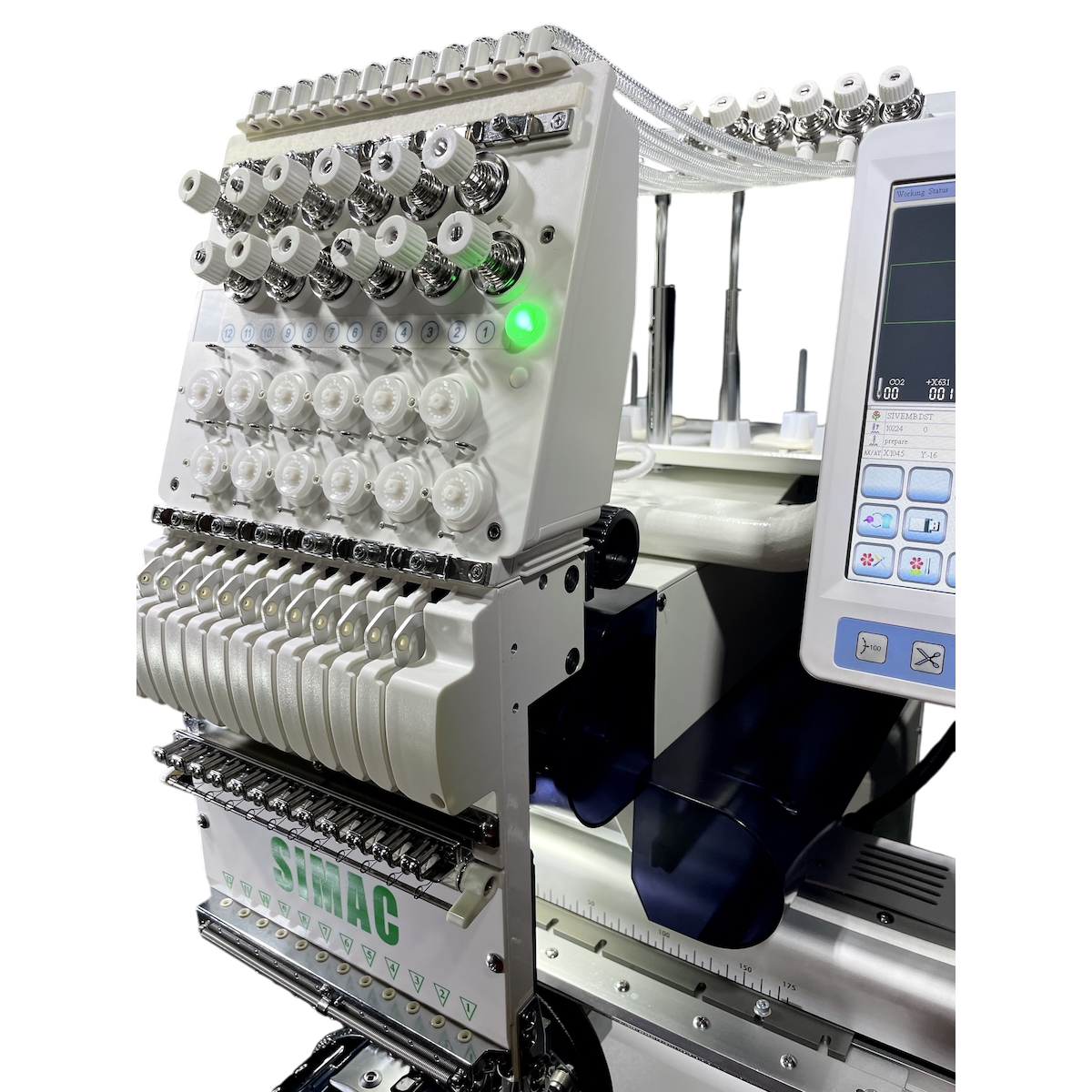 SIMAC 1201M Ricamatrice Monotesta Professionale a 12 Aghi ricamo 30x35CM