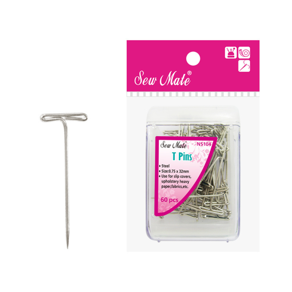 Spilli a Forma di T per Cucito, Sartoria e Ricamo