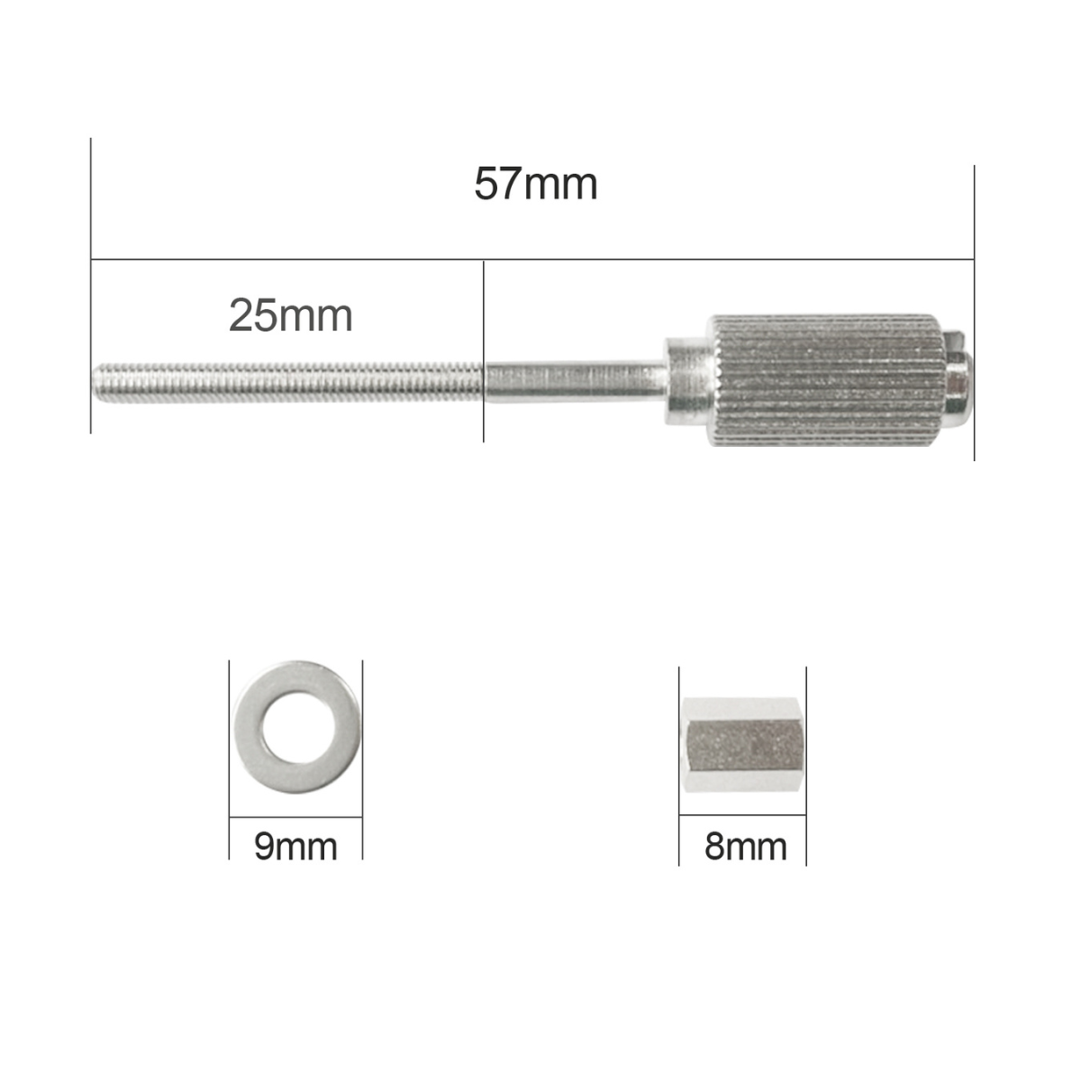 Brother Vite con dado per telaio da ricamo – dritta